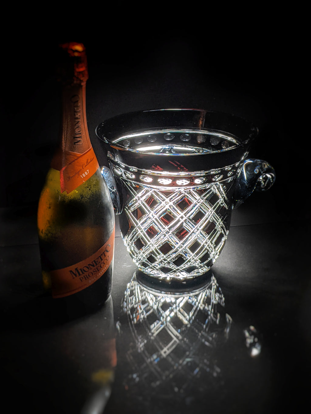 Black Crystal Champagne Ice bucket without  the original box
