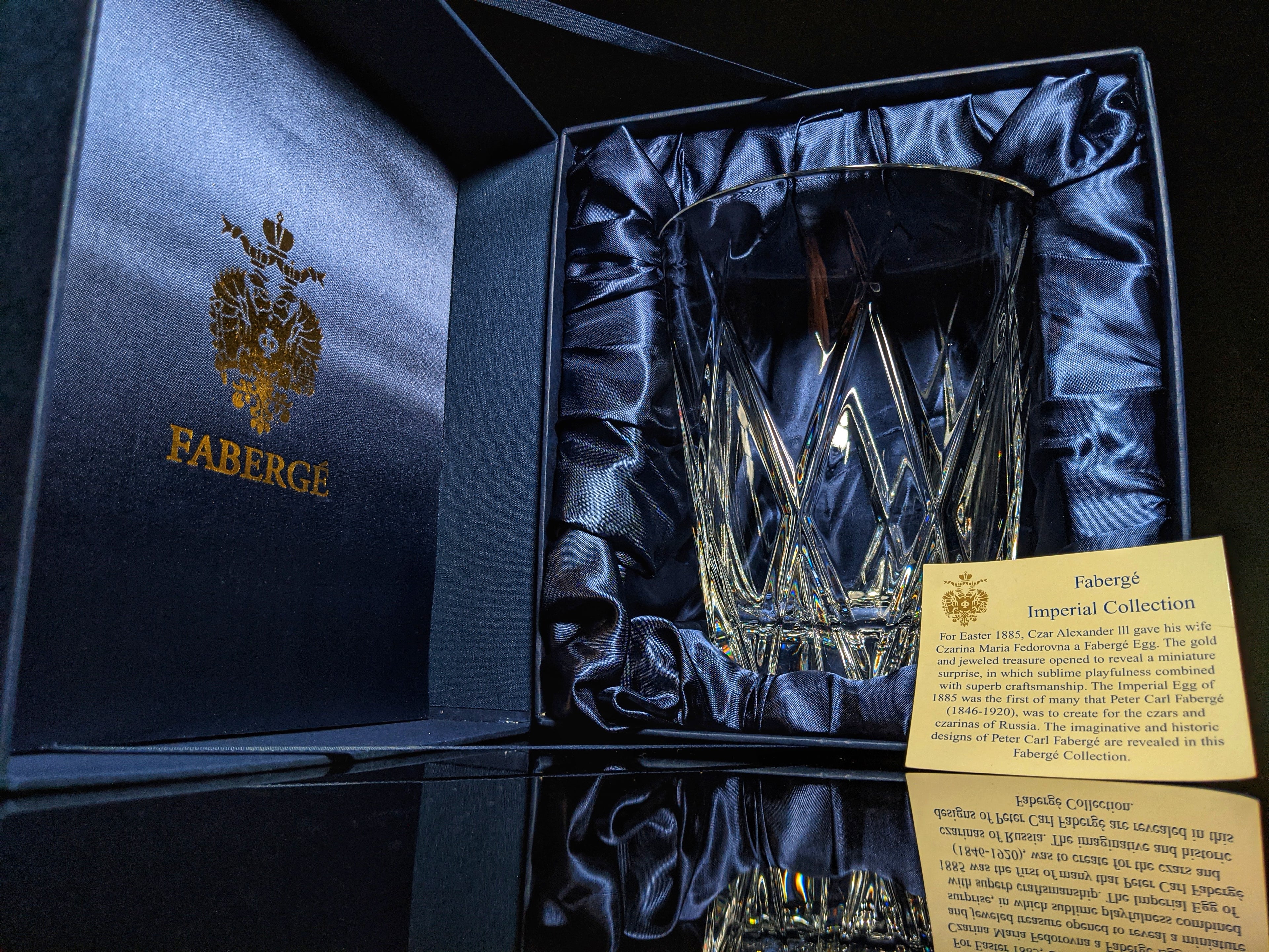 Faberge Triomphe Crystal Ice Bucket NIB