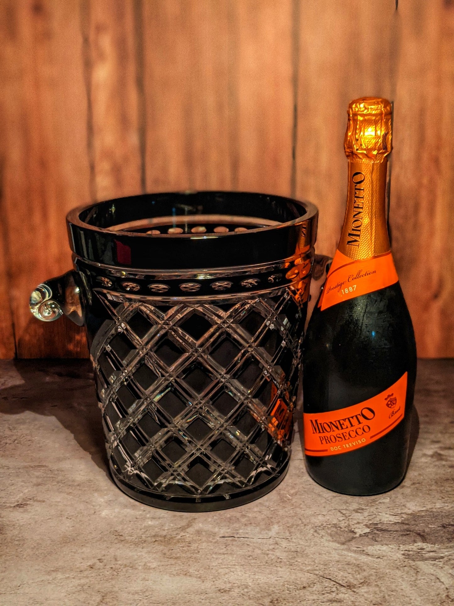 AJKA Black Crystal Champagne Ice bucket