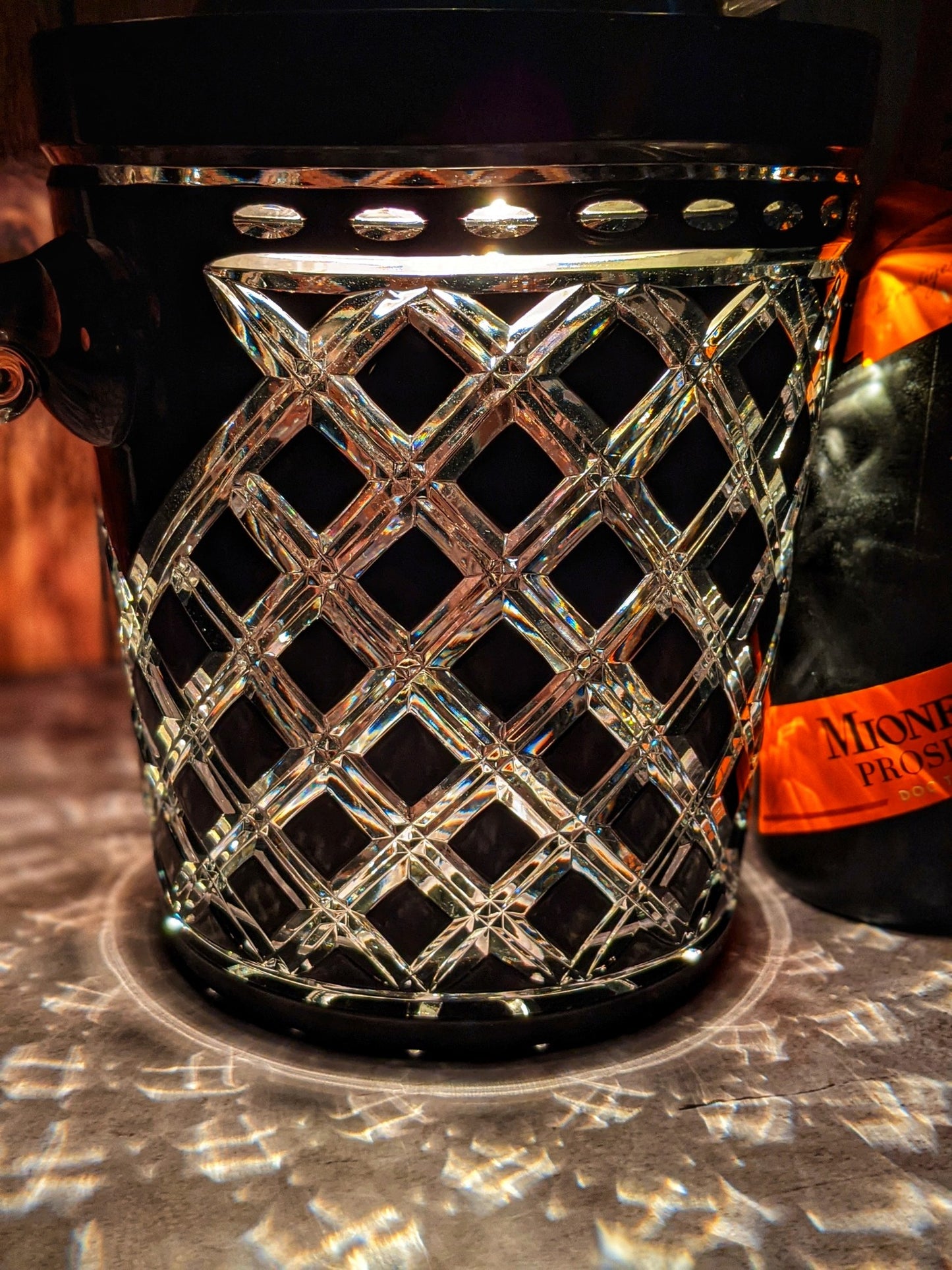 AJKA Black Crystal Champagne Ice bucket