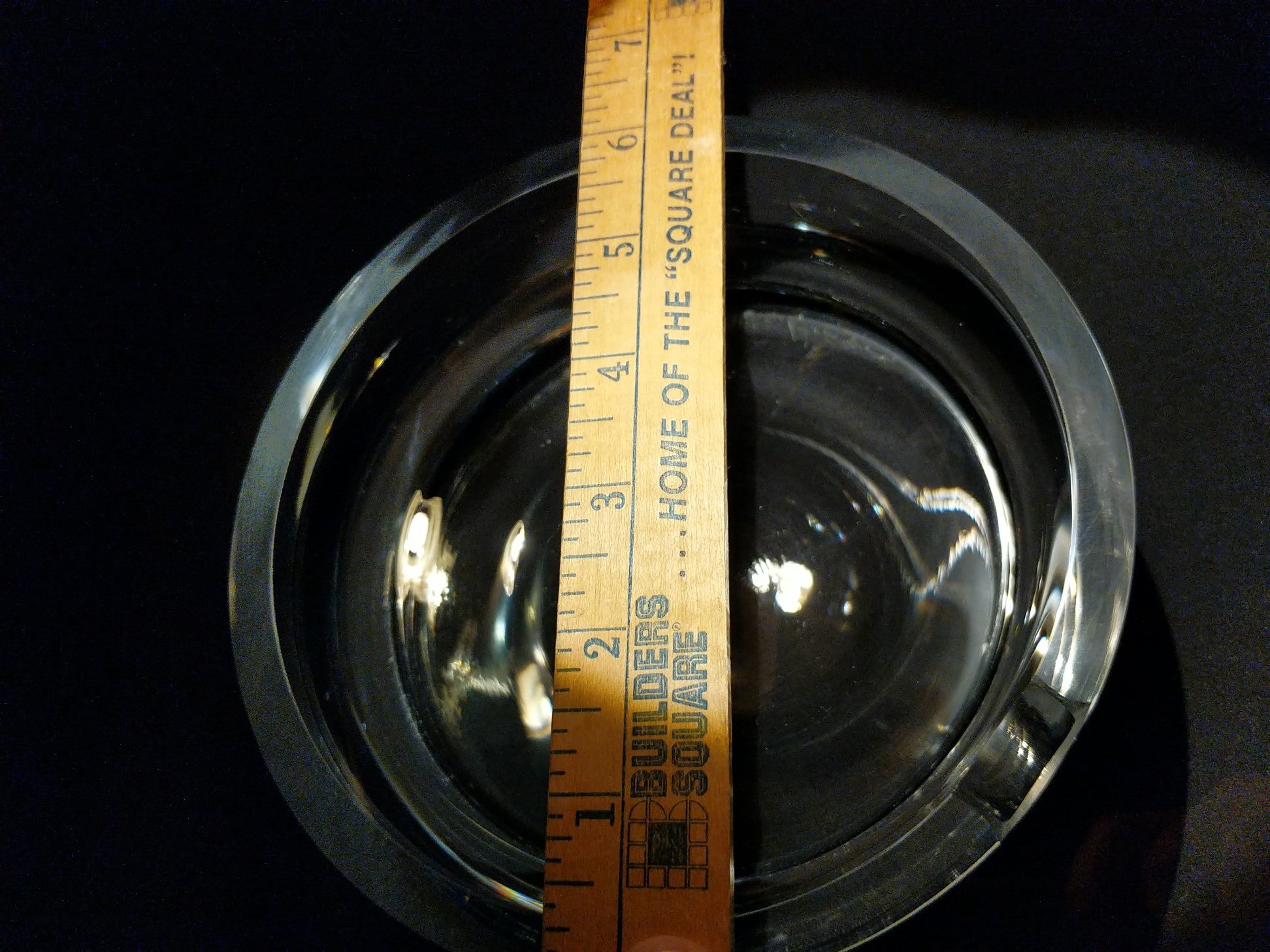 Heavy large size glass ashtray