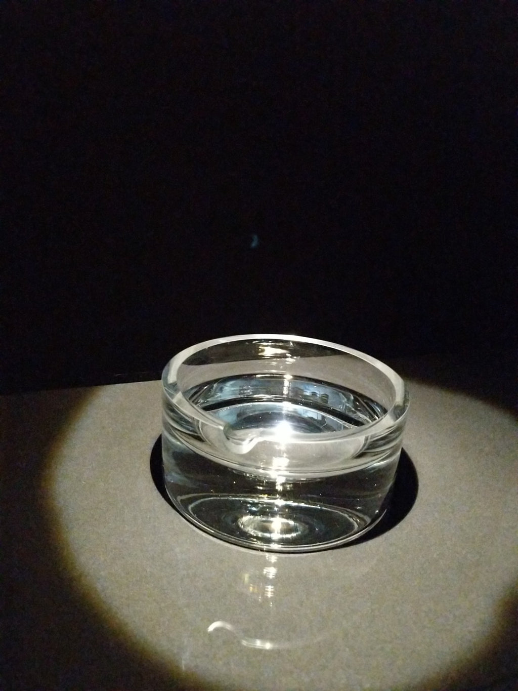 Heavy large size glass ashtray