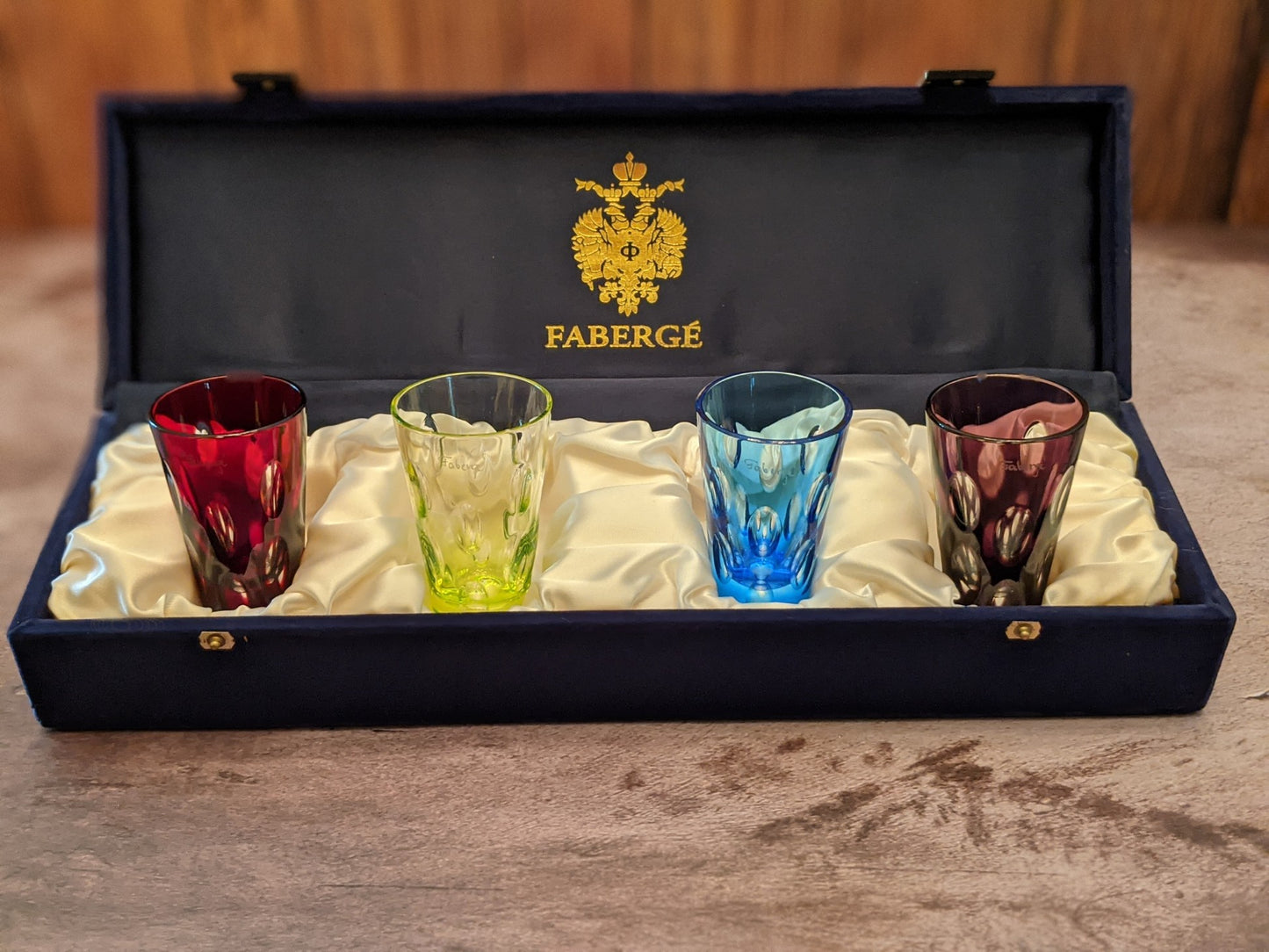 Faberge Crystal Shot Glasses