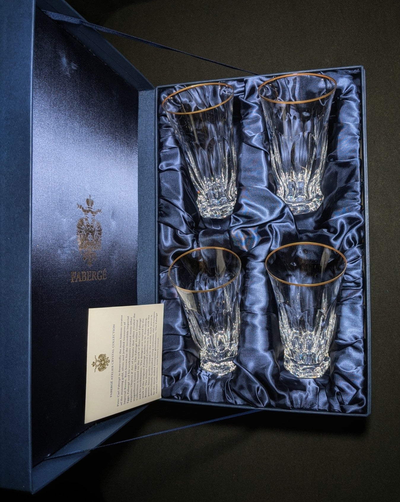 Faberge crystal glasses