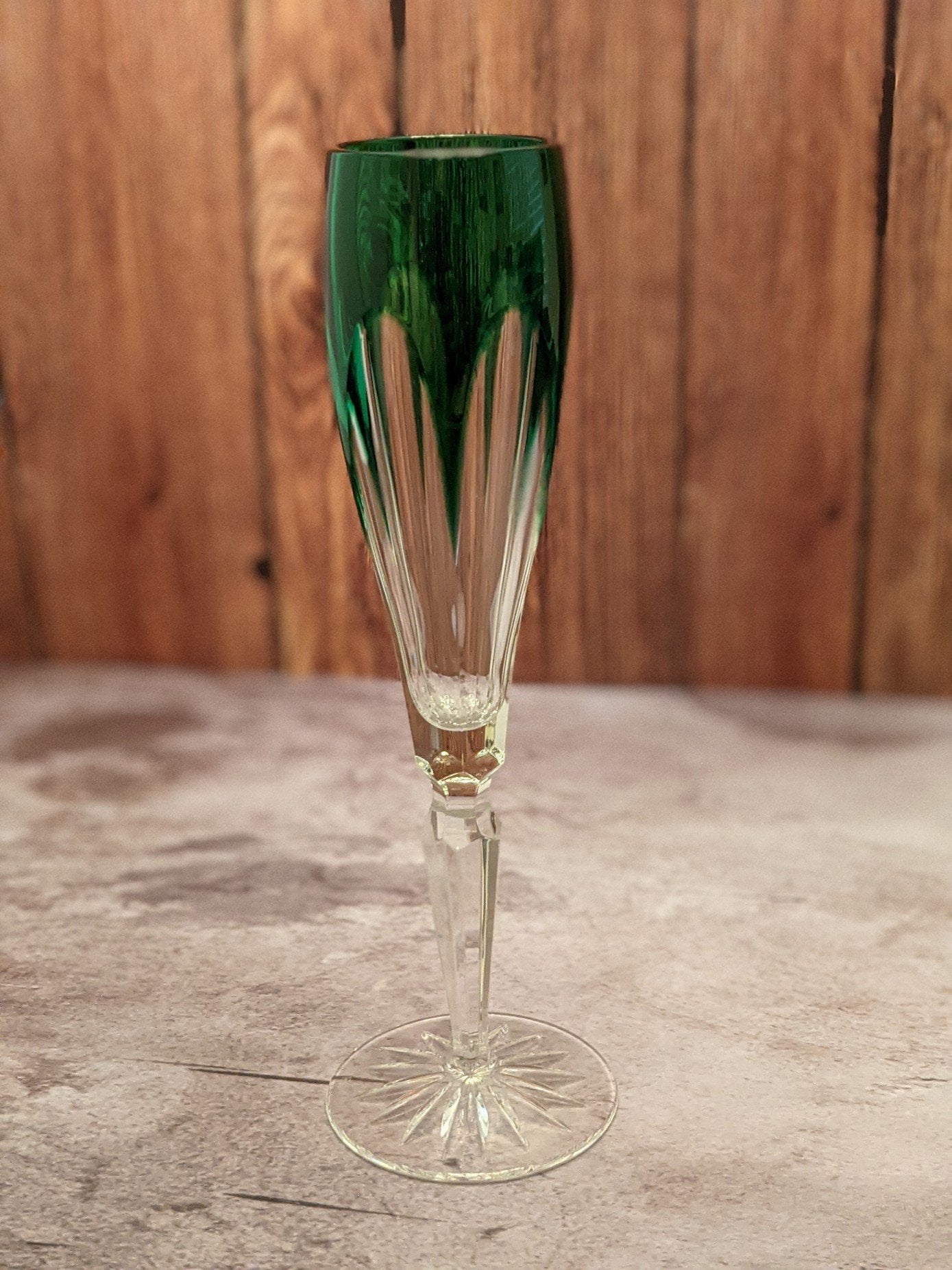 Copy of Faberge Regency Emerald Green Crystal Colored Flute