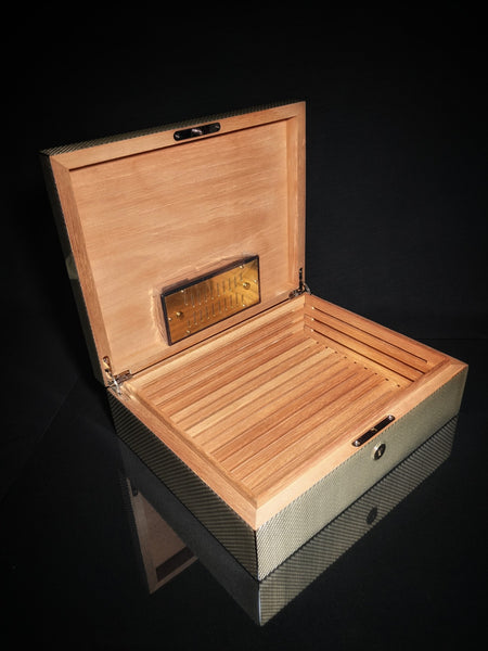 Grey Carbon Fiber Humidor