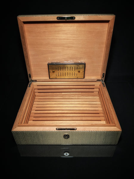 Grey Carbon Fiber Humidor