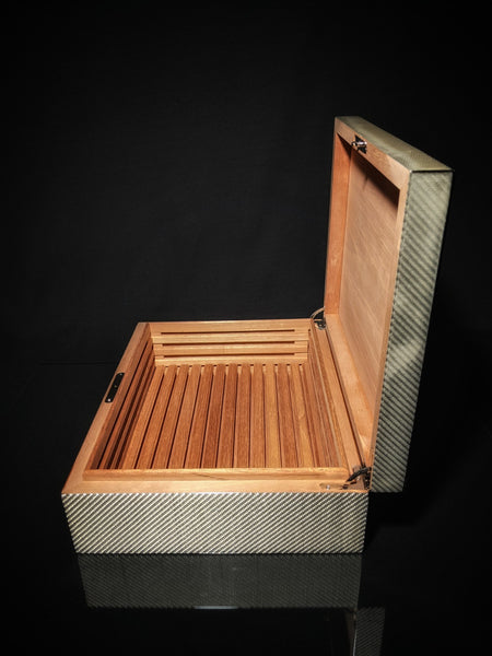 Grey Carbon Fiber Humidor
