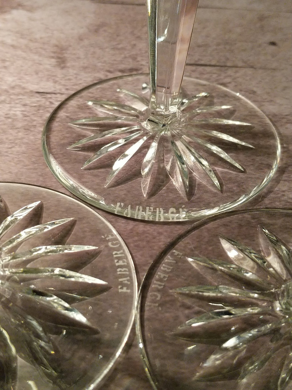 Faberge Regency Crystal Colored Flutes