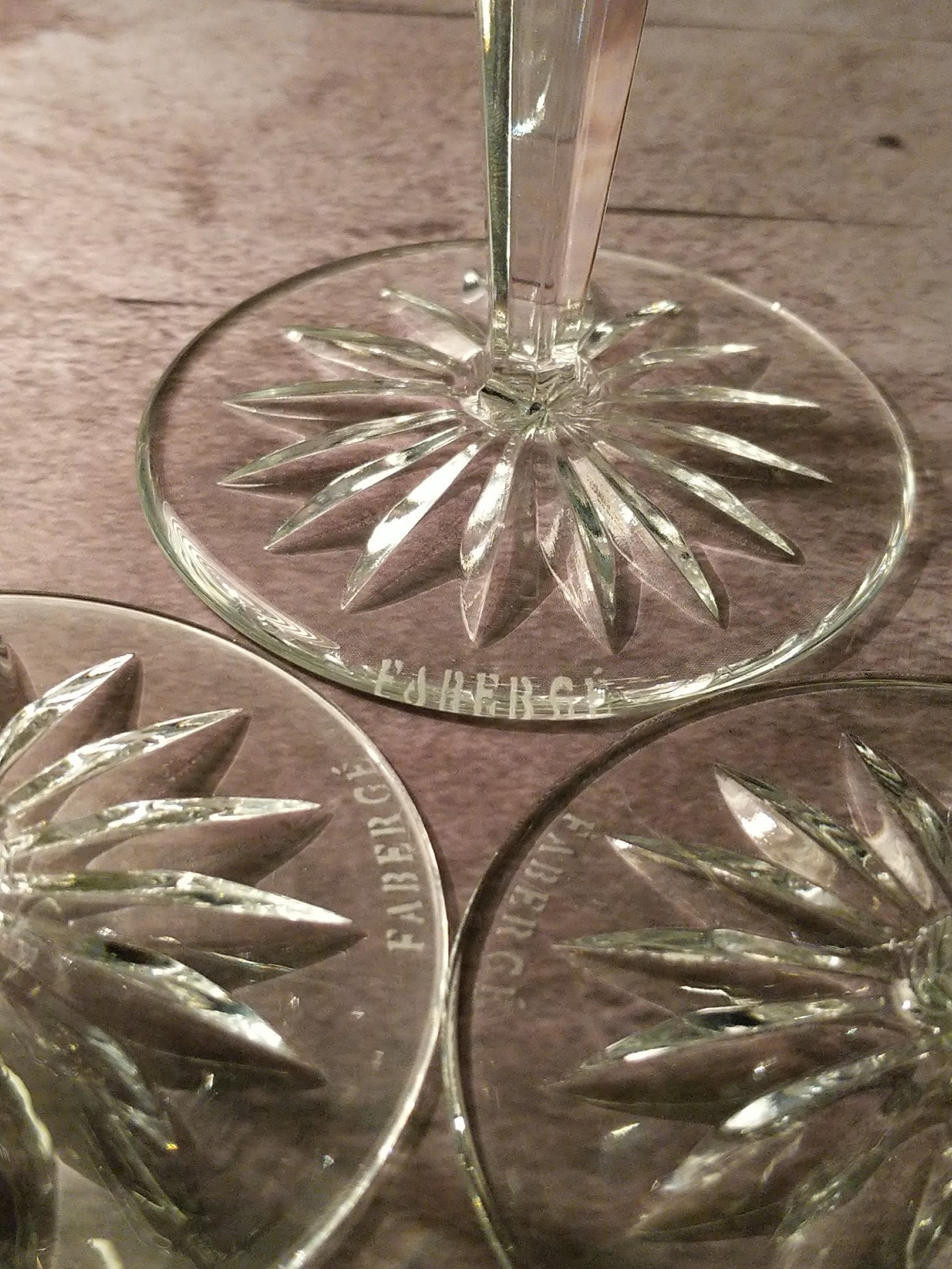 Copy of Faberge Regency Emerald Green Crystal Colored Flute