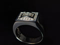 18K White Gold Diamond Pinky Ring Size 8.5