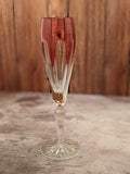 Faberge Regency Crystal Cranberry Colored  Flute