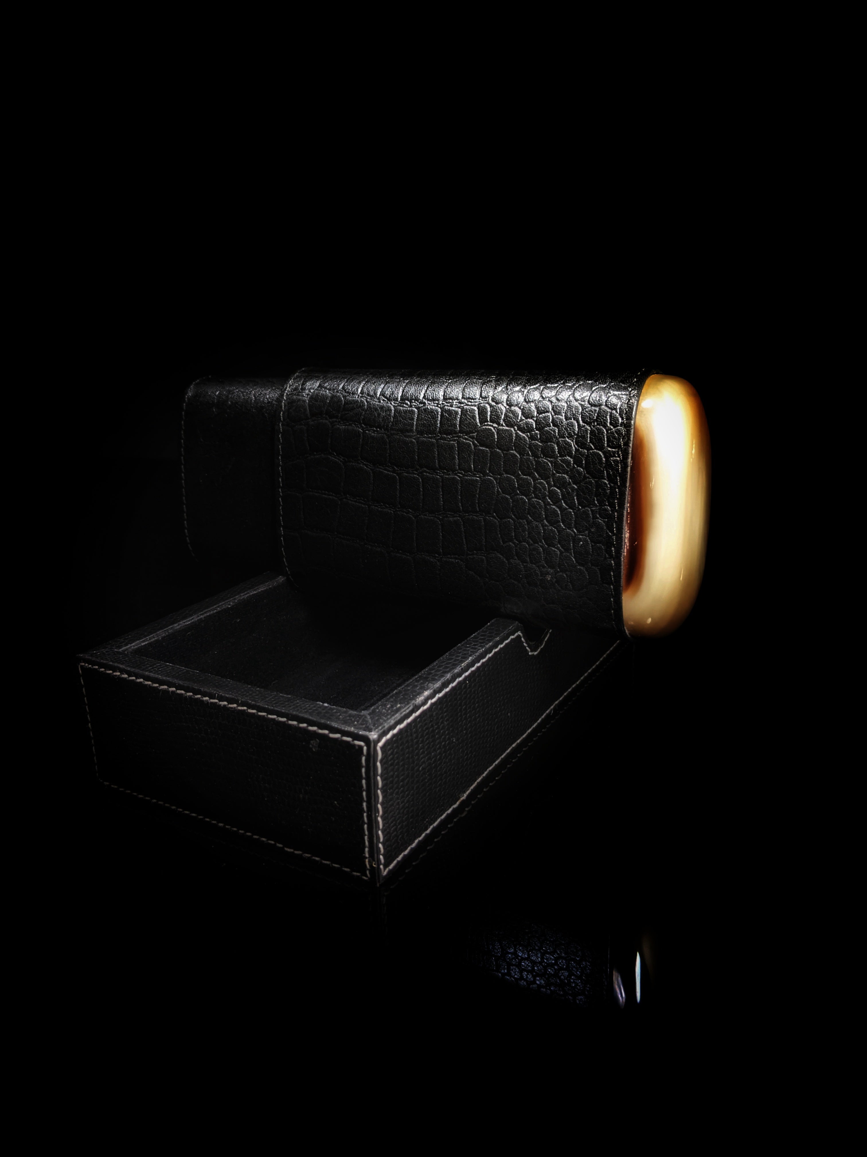 Andre Garcia leather cigar case and valet box