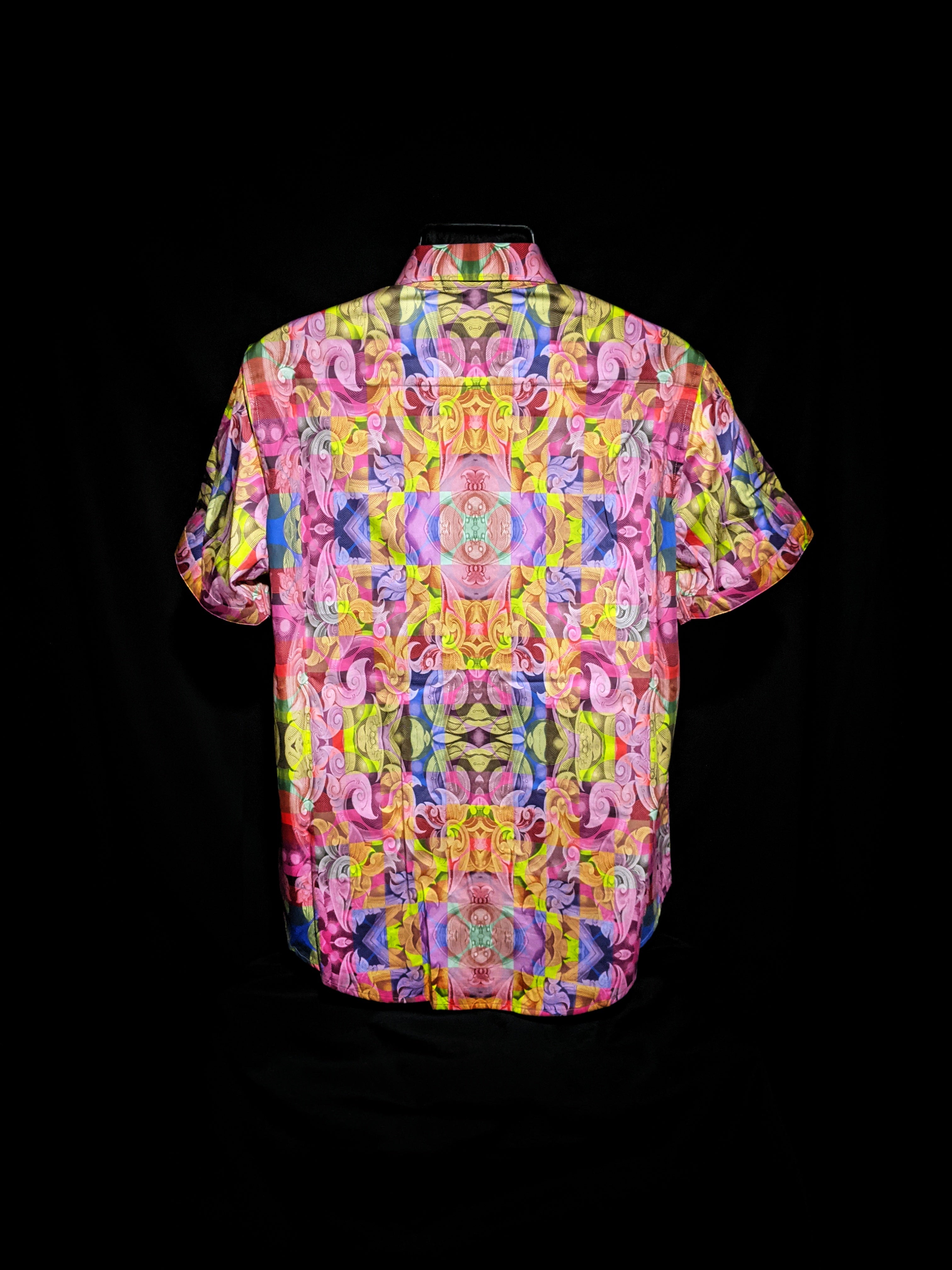 Robert Graham Riceboro Colorful Short Sleeve Shirt Size Medium