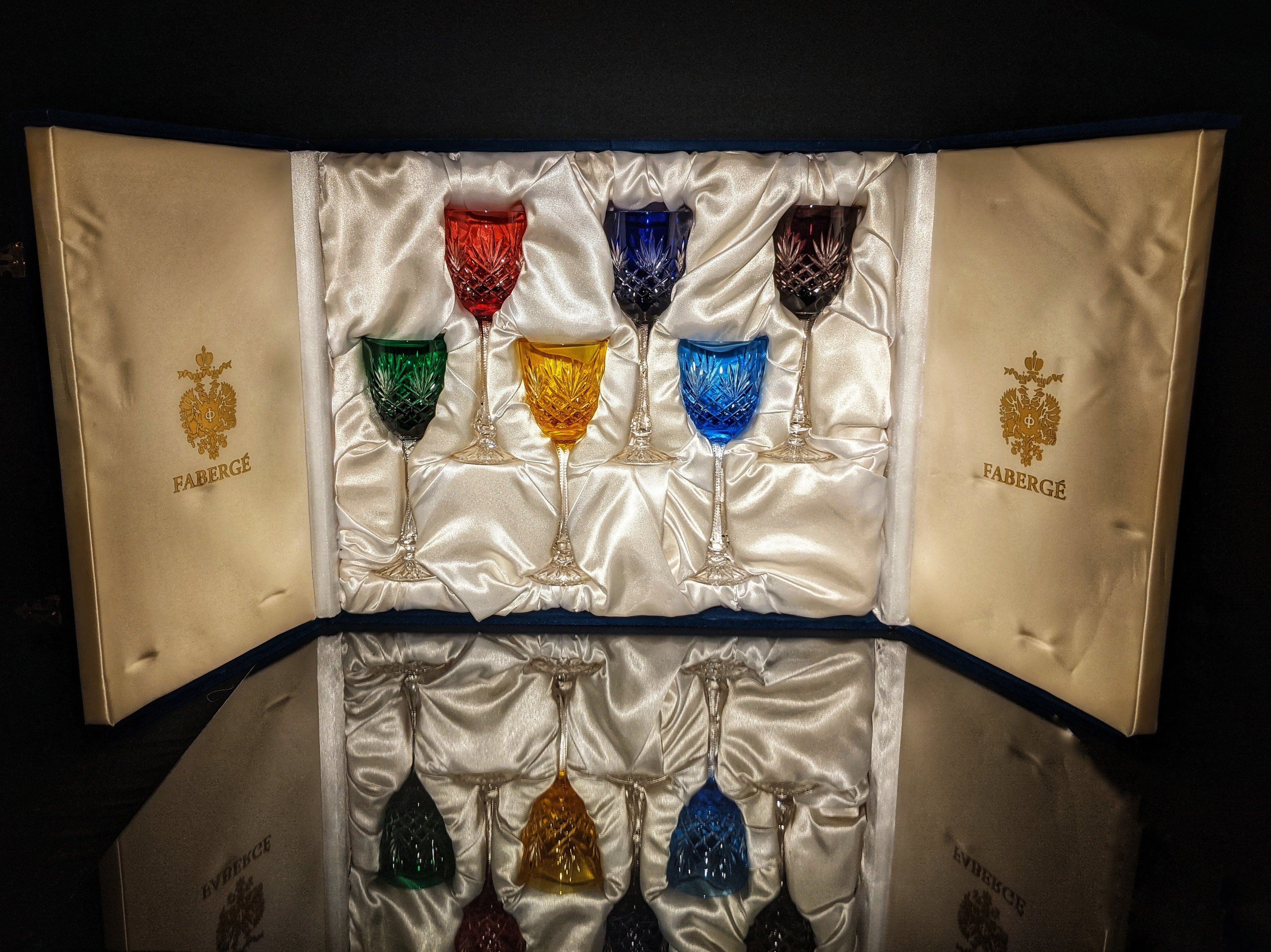 Faberge Odessa Colored Crystal Glasses