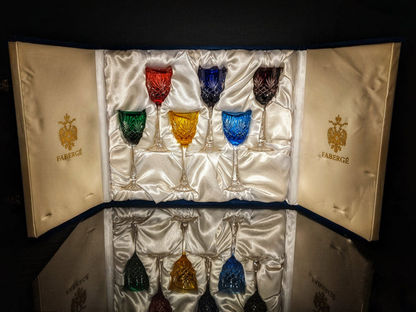 Faberge Odessa Colored Crystal Glasses