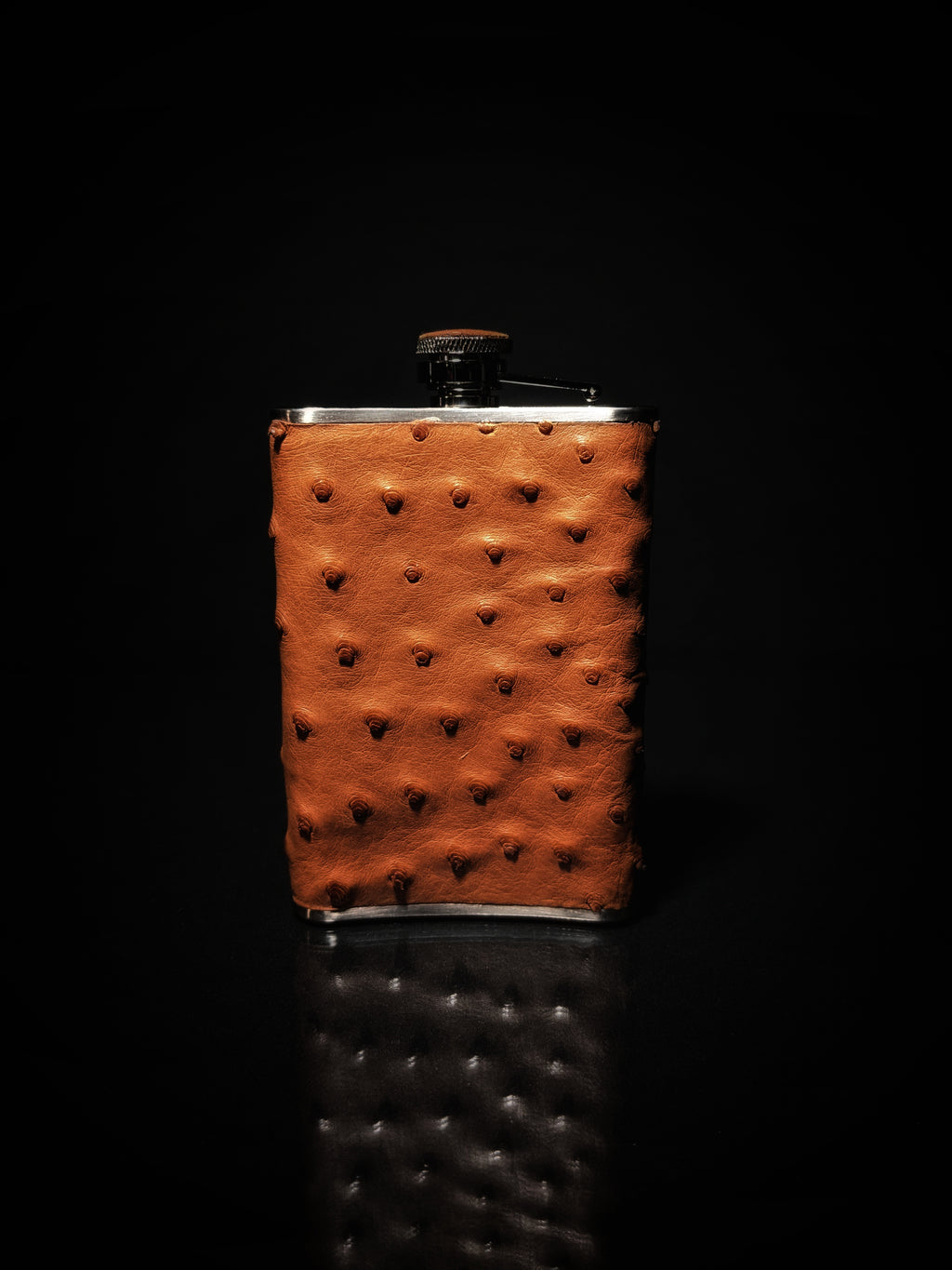 Brizard and Co. The 8 oz Flask - Ostrich Tan
