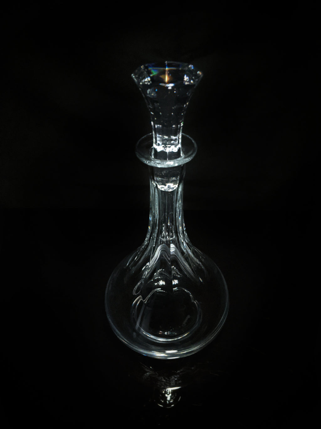 Christofle Crystal Decanter fluted pristine condition with tags