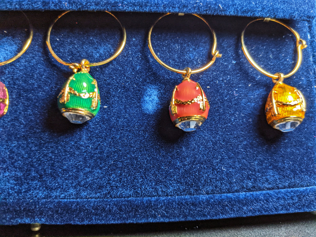 Faberge Wine Glass Charm Set