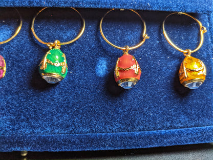 Faberge Wine Glass Charm Set