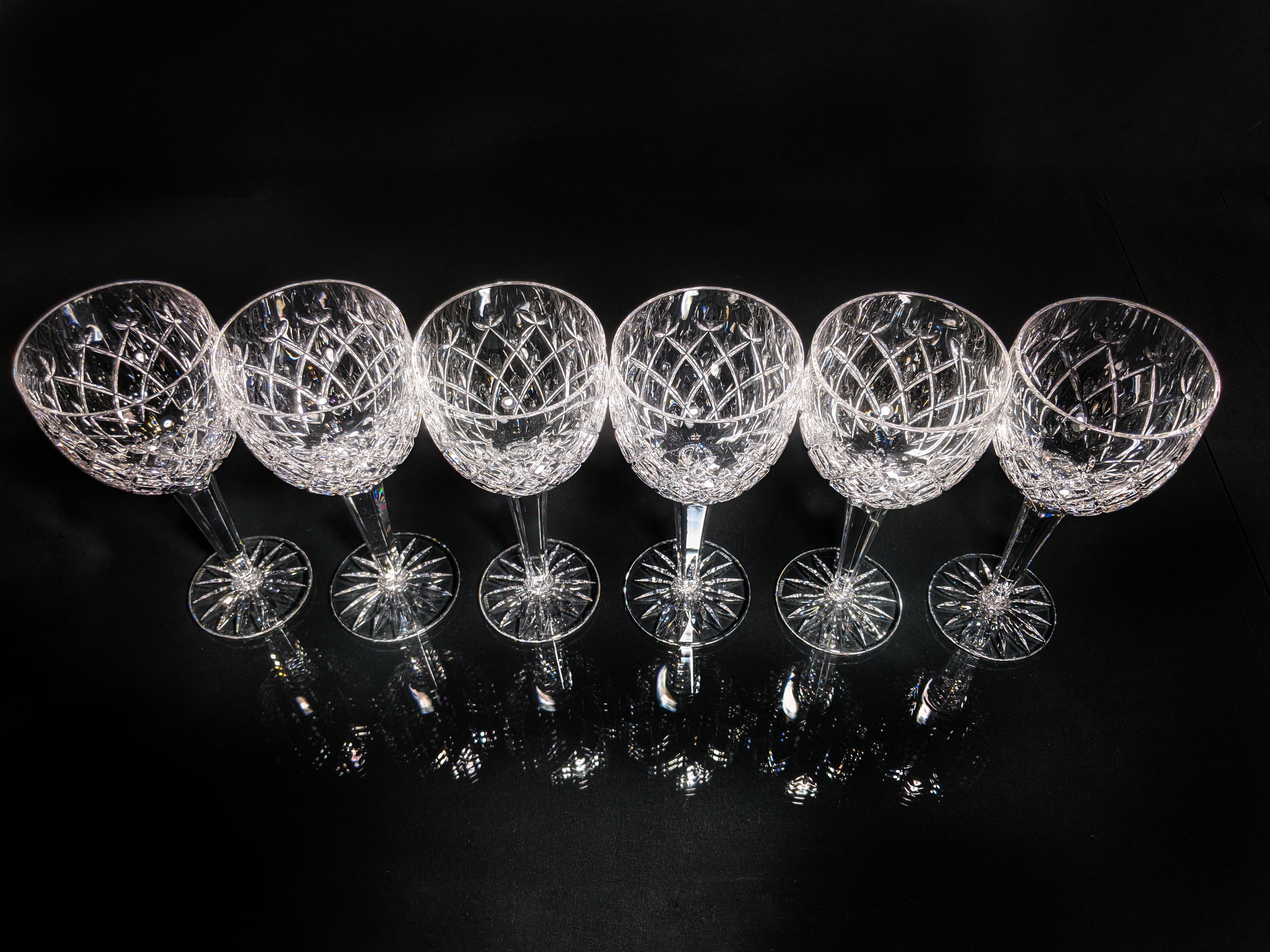 Faberge Clear Crystal Goblets