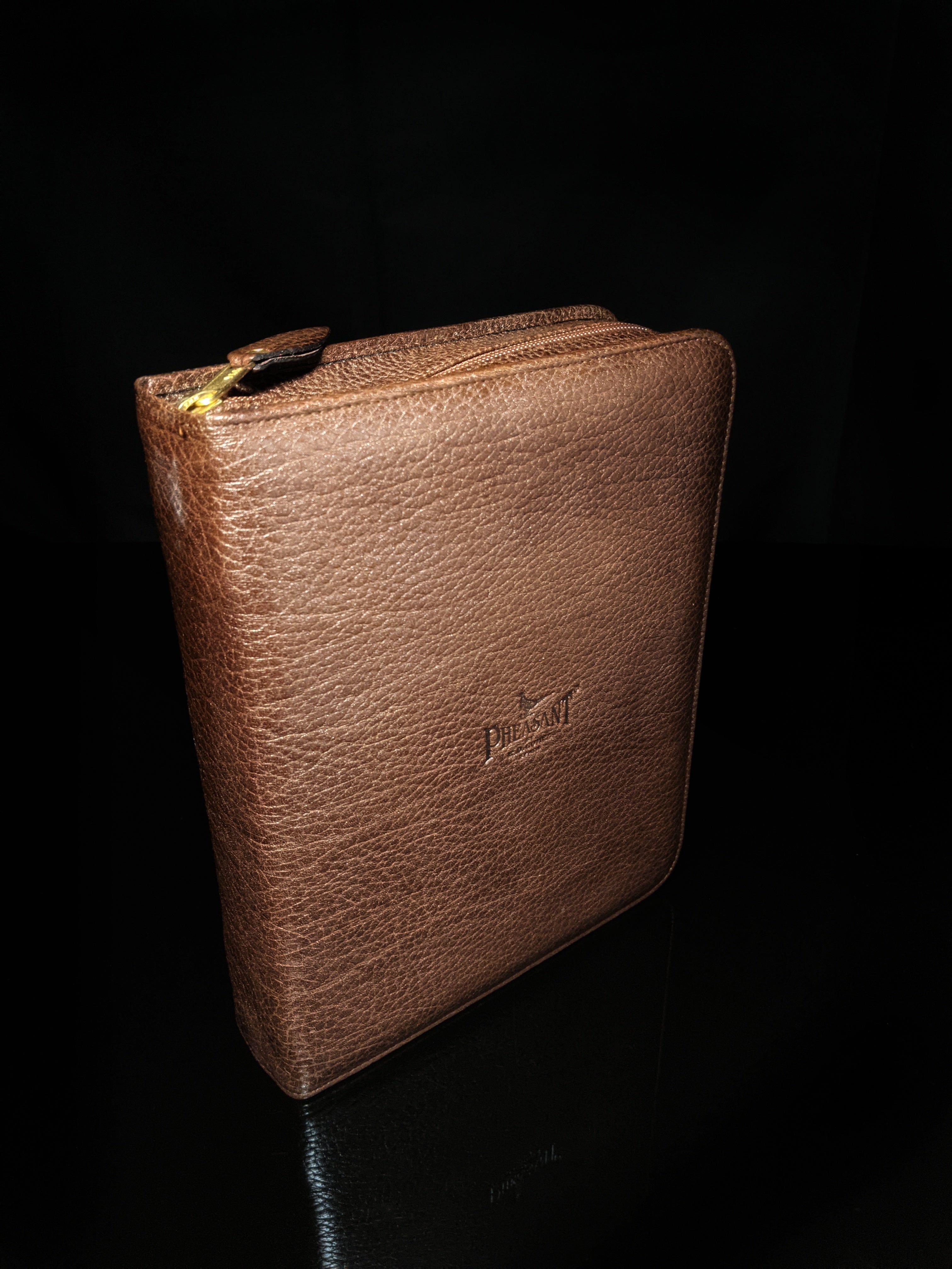 pheasant by R.D.Gomez made in Spain Brown  Leather   Case