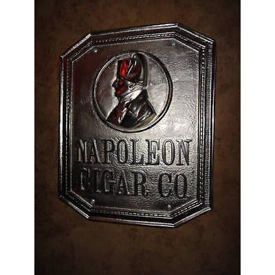 Napoleon  Co. Bronze Sign Nickel Plated