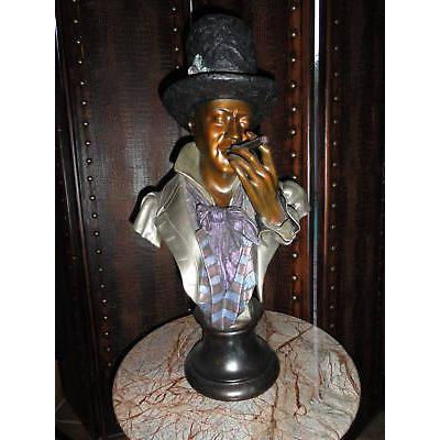 Aly Matthews "One Puff at a Time" Bronze Sculpture