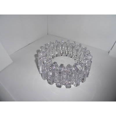 clear glass sprocket cigar ashtray mint condition