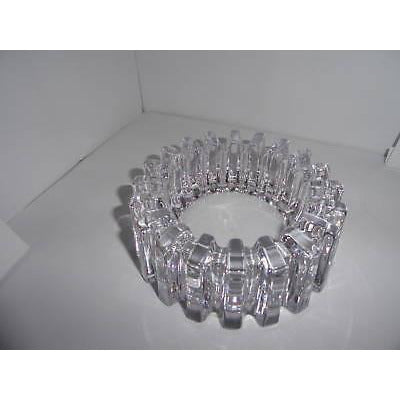 clear glass sprocket cigar ashtray mint condition