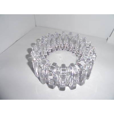 clear glass sprocket cigar ashtray mint condition