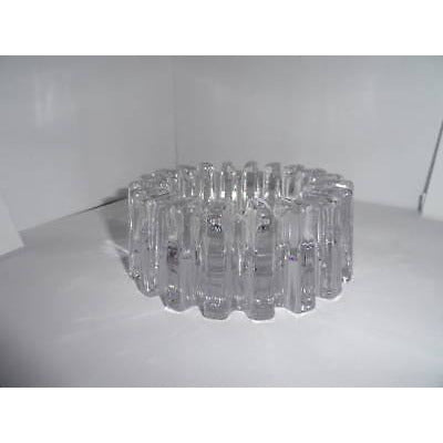 clear glass sprocket cigar ashtray mint condition