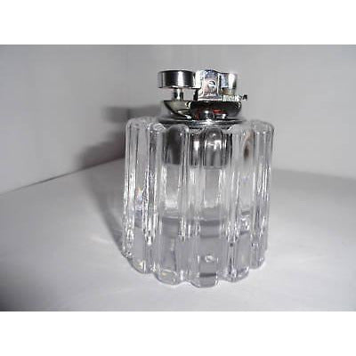 clear glass sprocket table top lighter