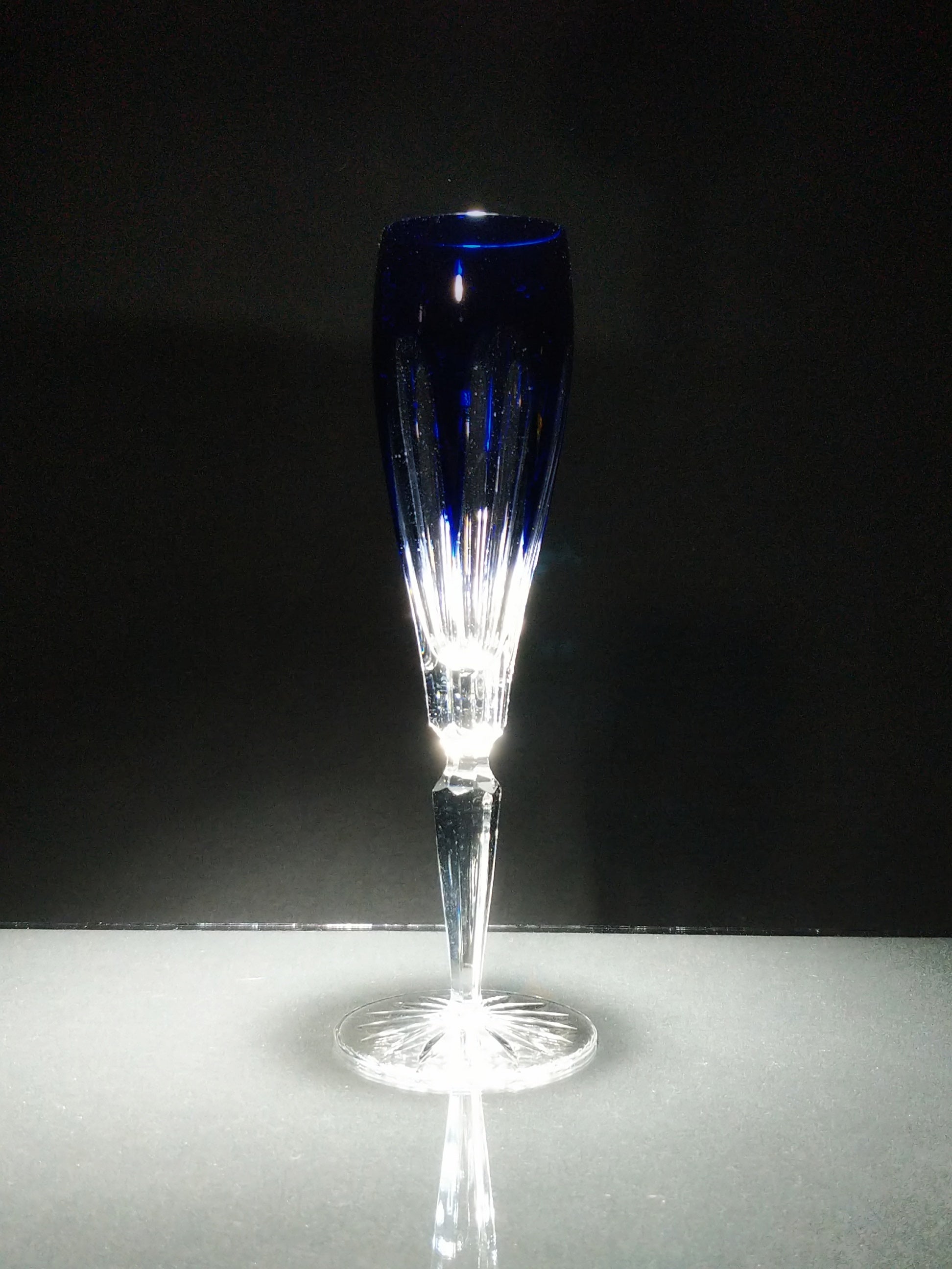 Faberge Lausanne Crystal Colored Flutes