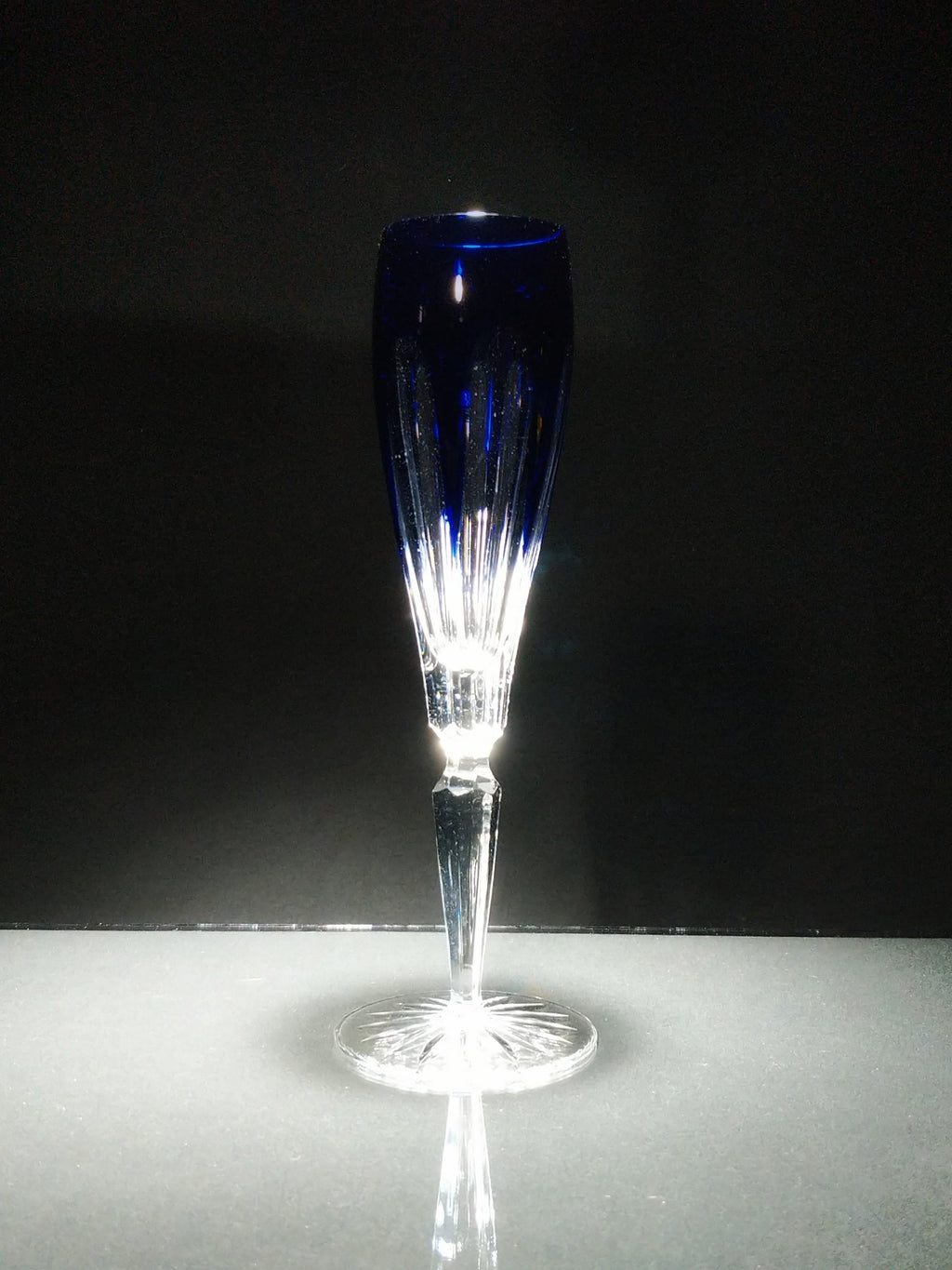 Faberge Lausanne Crystal Colored Champagne Flutes