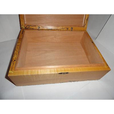 Custom Exotic Wood Humidor 50 count capacity 12" L x 8.75" W x 4.5" H