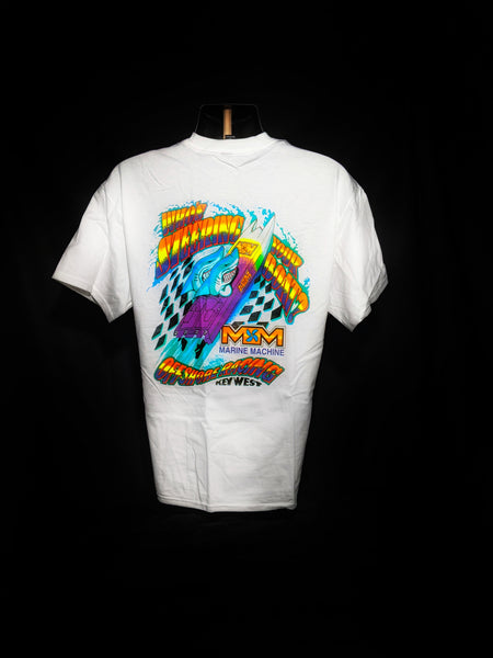 " Who's Steering Your Boat ? " Power Boating Beefy-T Shirt