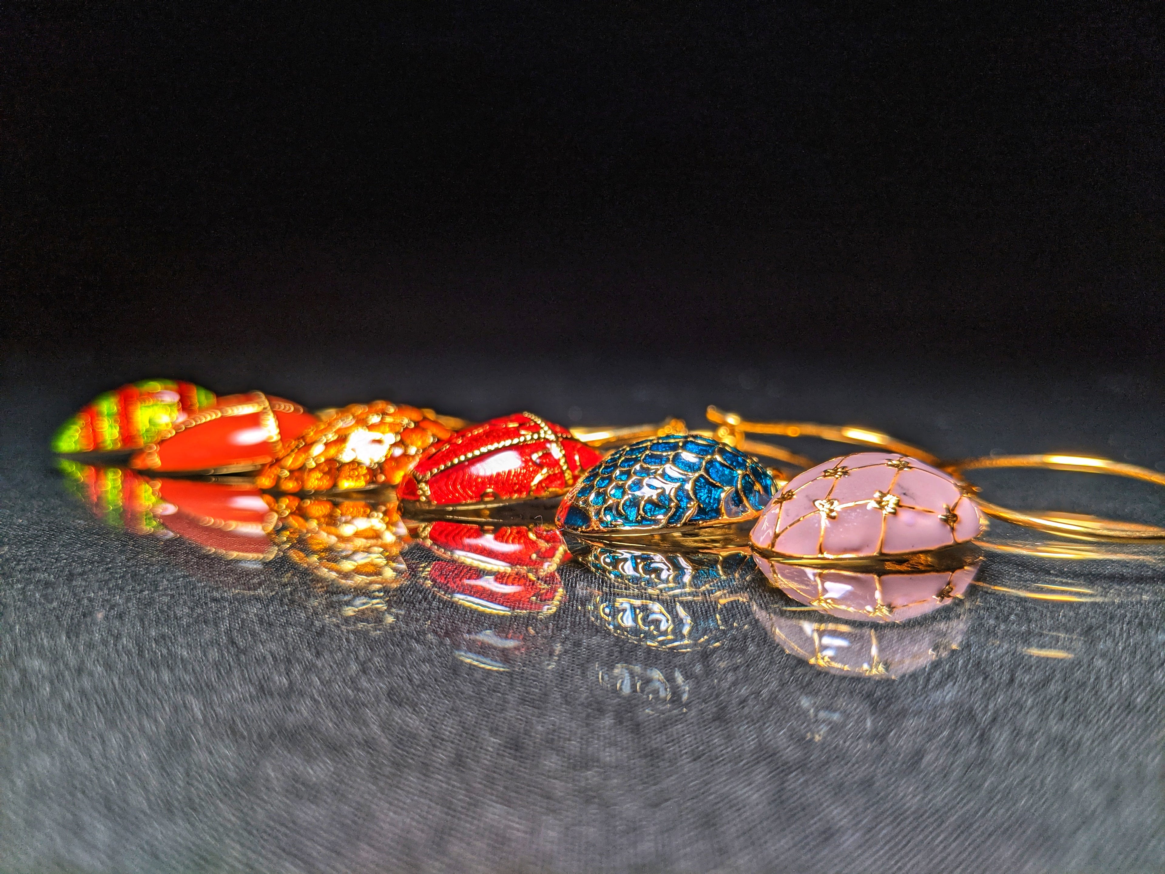 Faberge Wine Glass Charm Set of 6