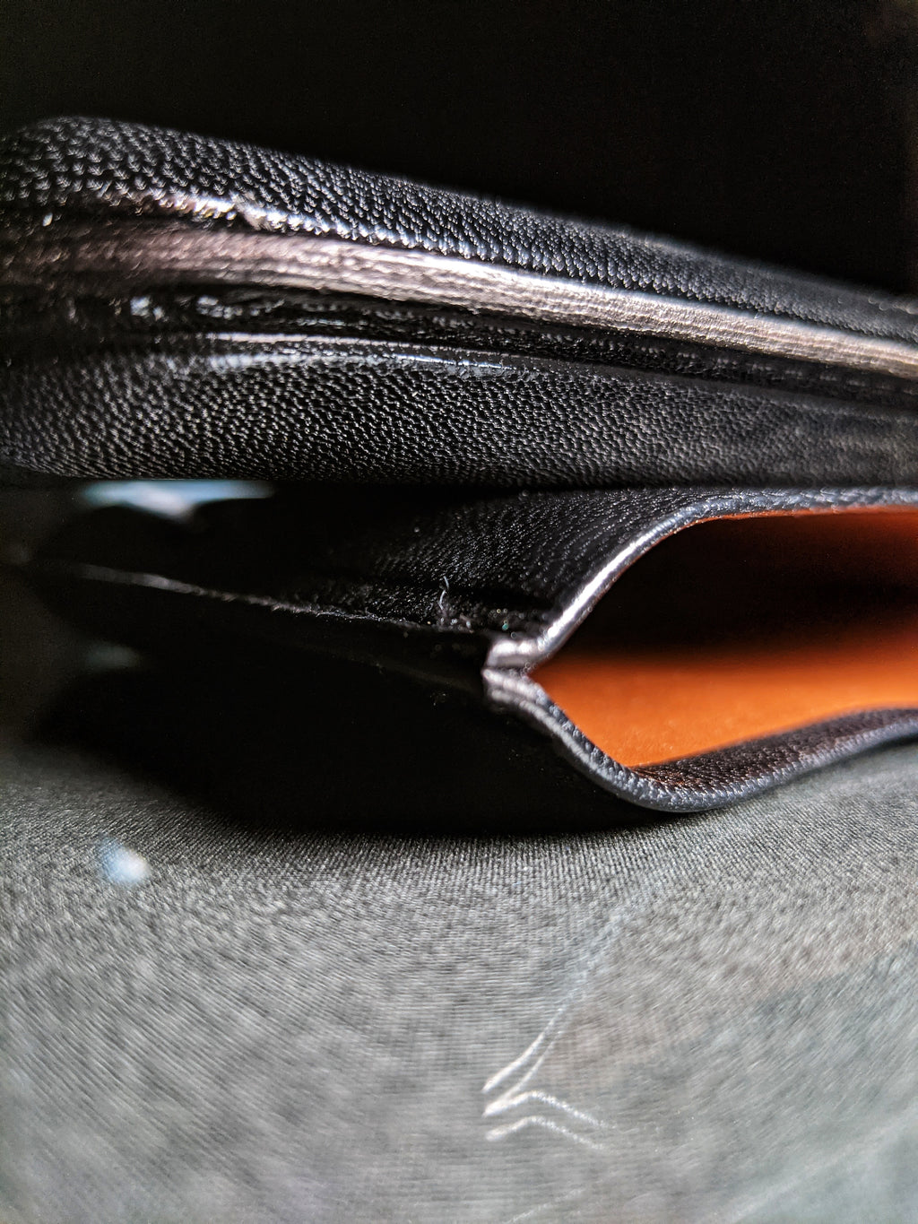Pheasant Black Cabra Leather Cigar Holder Case