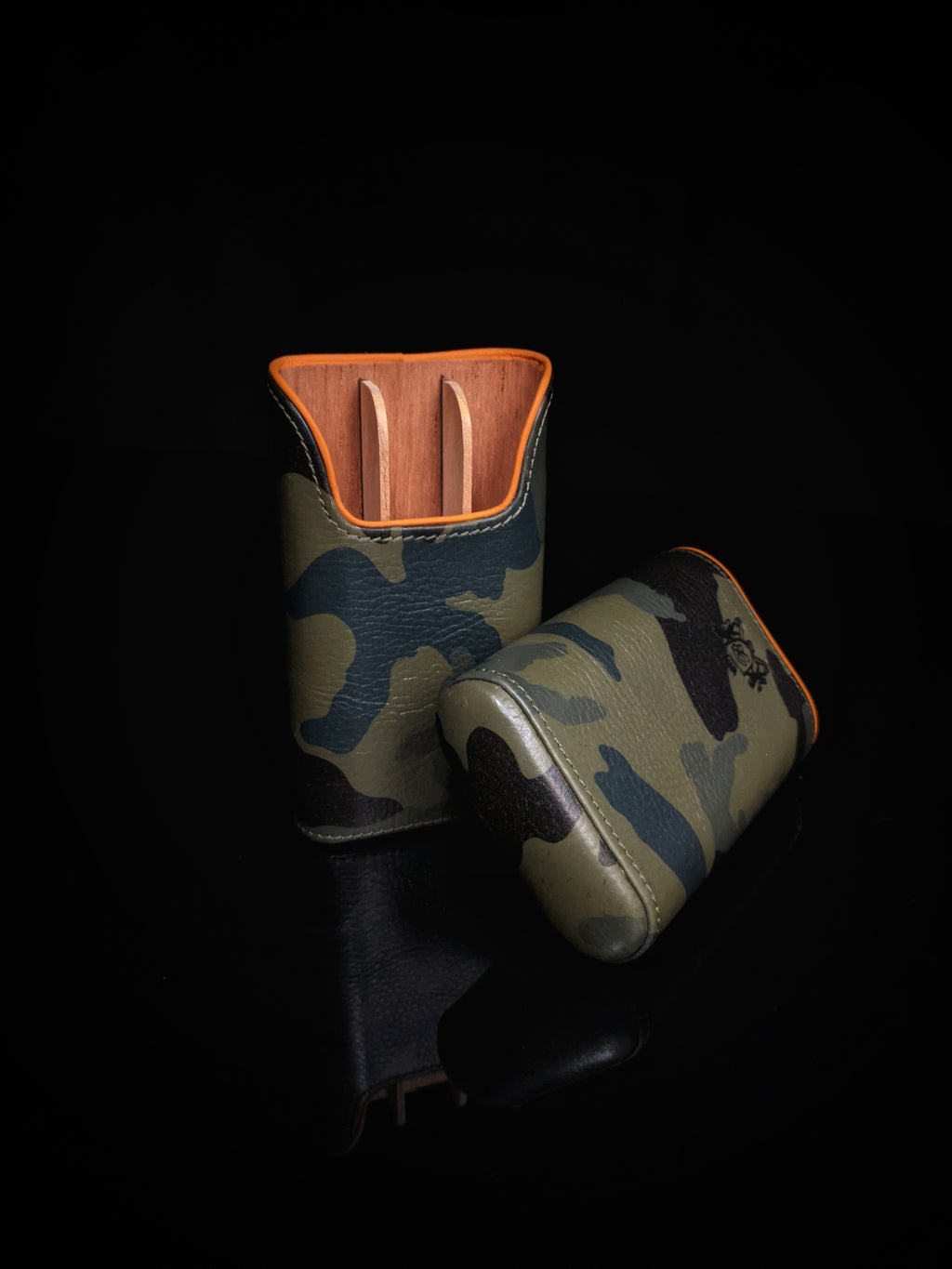 Brizard and Co. Show Band 3 Cigar Case — Camouflage Leather