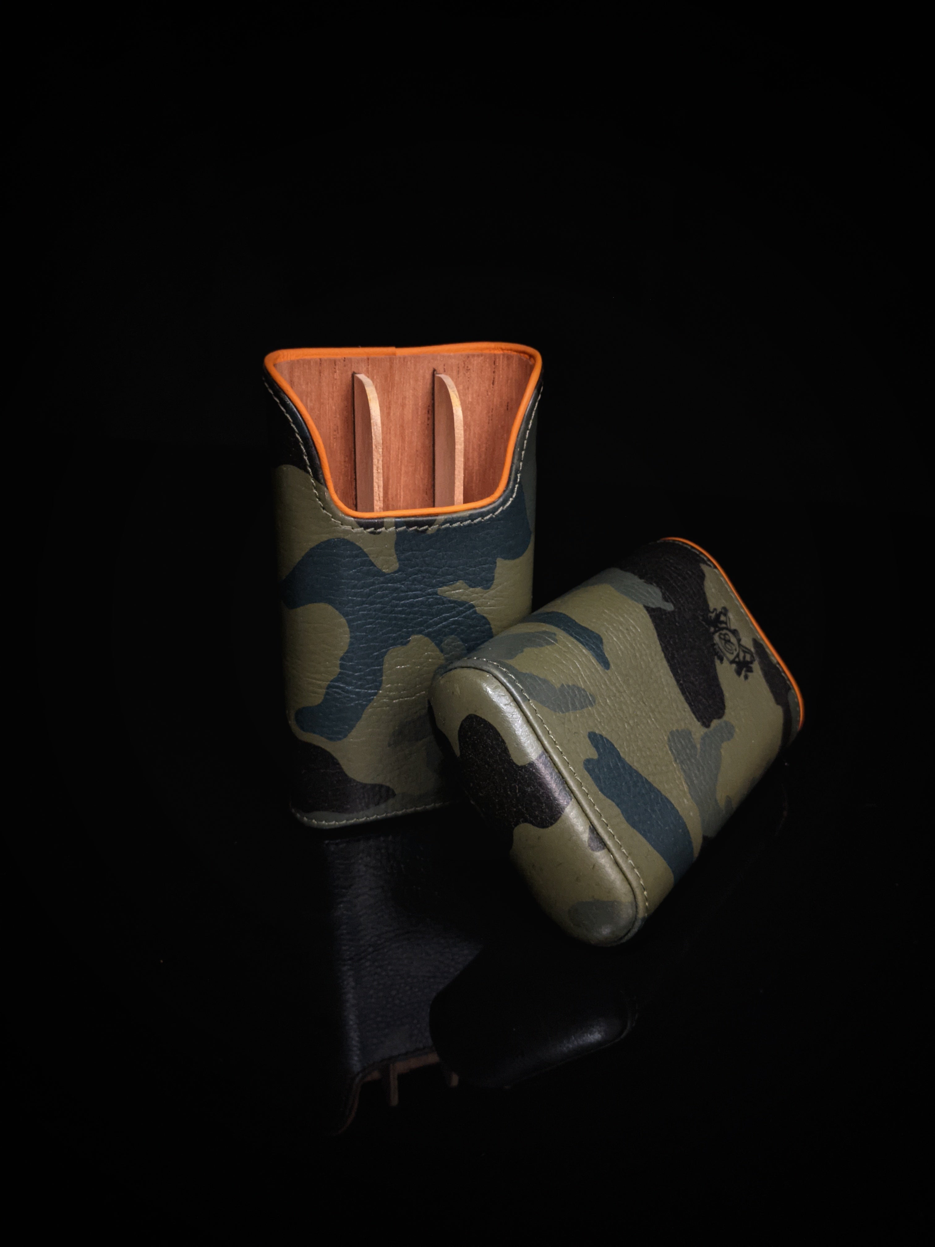 Brizard and Co. Show Band 3 Cigar Case — Camouflage Leather