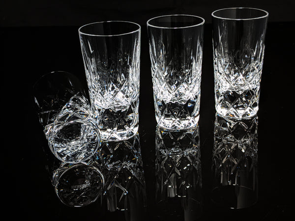 Faberge Vodka Clear Crystal Shot Glasses  Set of 4 NIB
