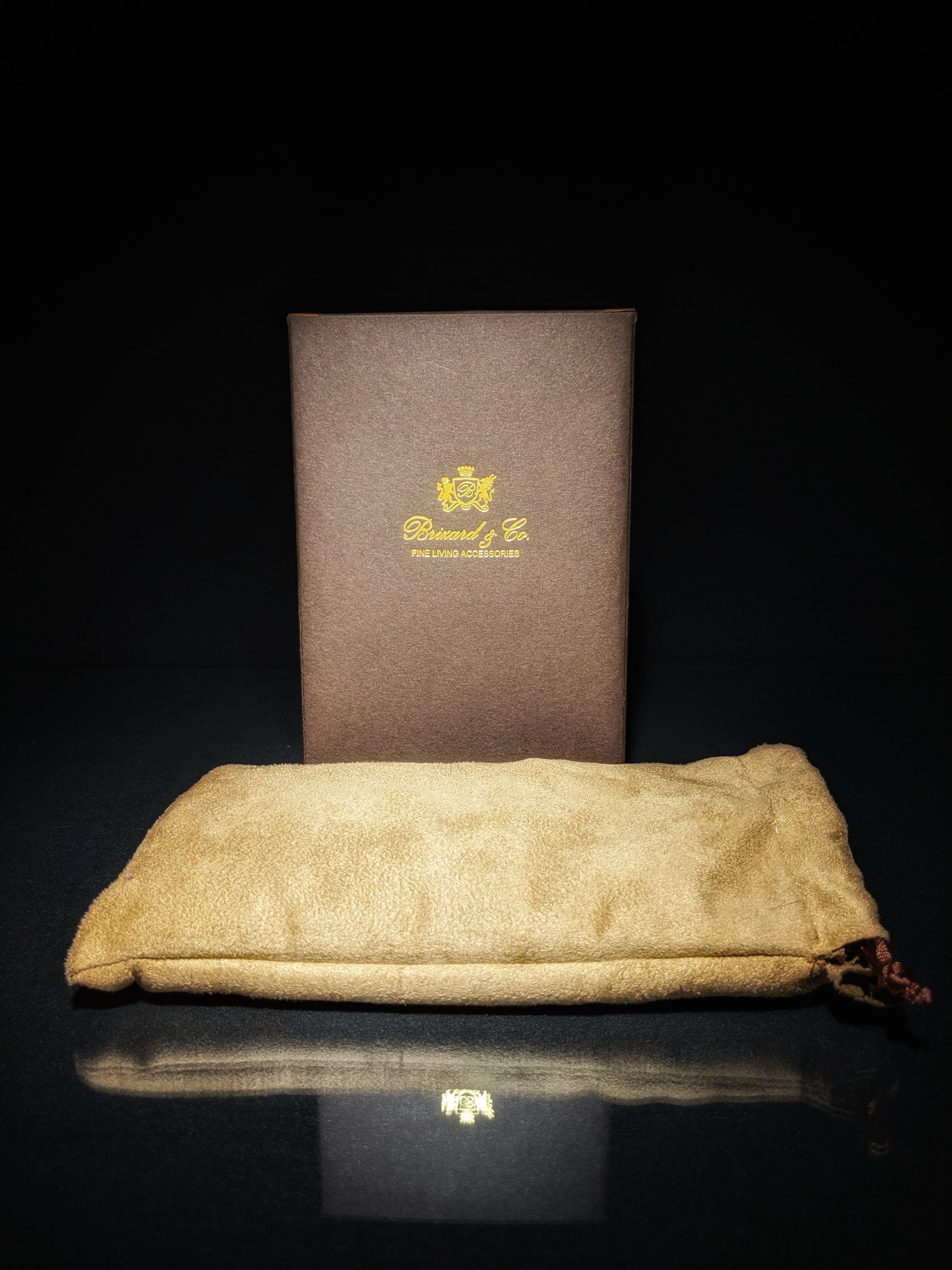 Brizard and Co. The 6 oz Flask - Blue and Camel Color Leather