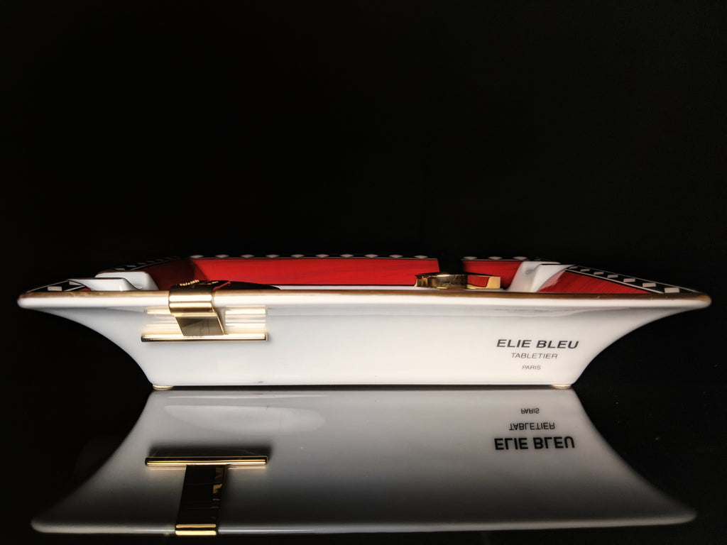 Elie Bleu Alba Porcelain Red Ashtray