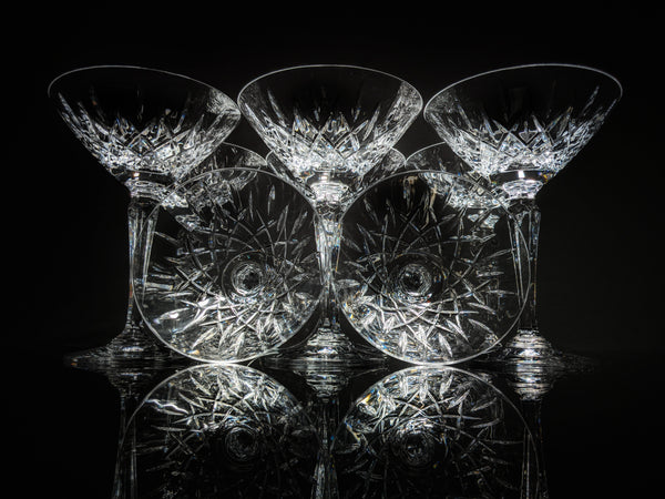 Faberge Clear Crystal Martini Glasses