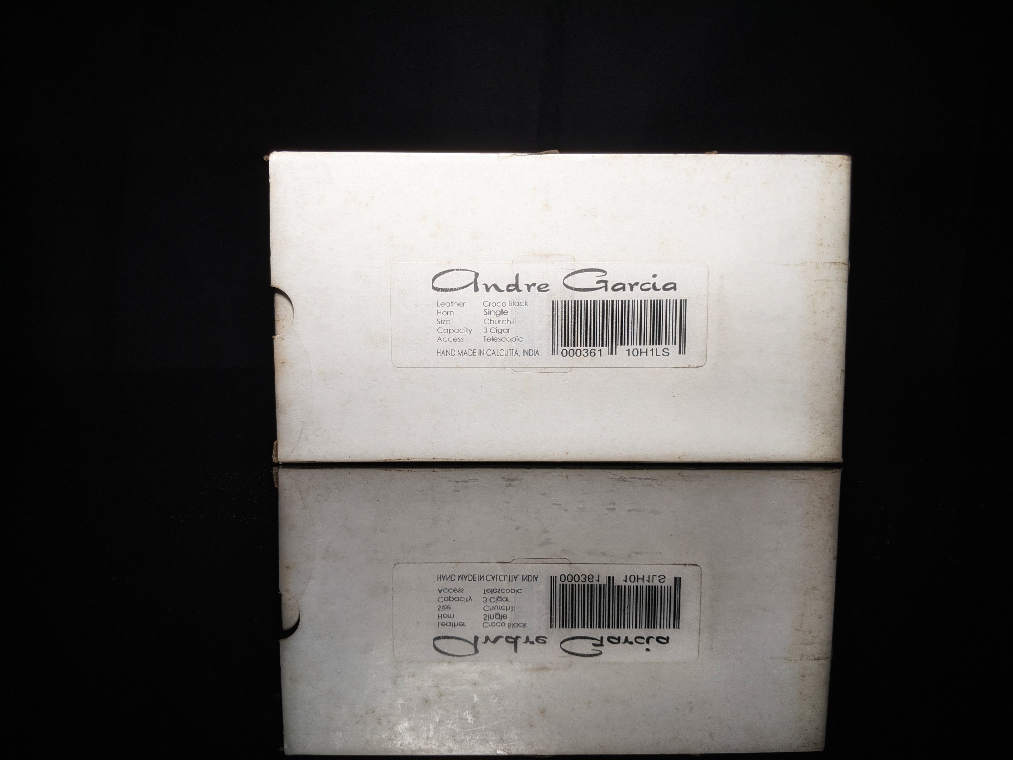 Andre Garcia leather cigar case and valet box