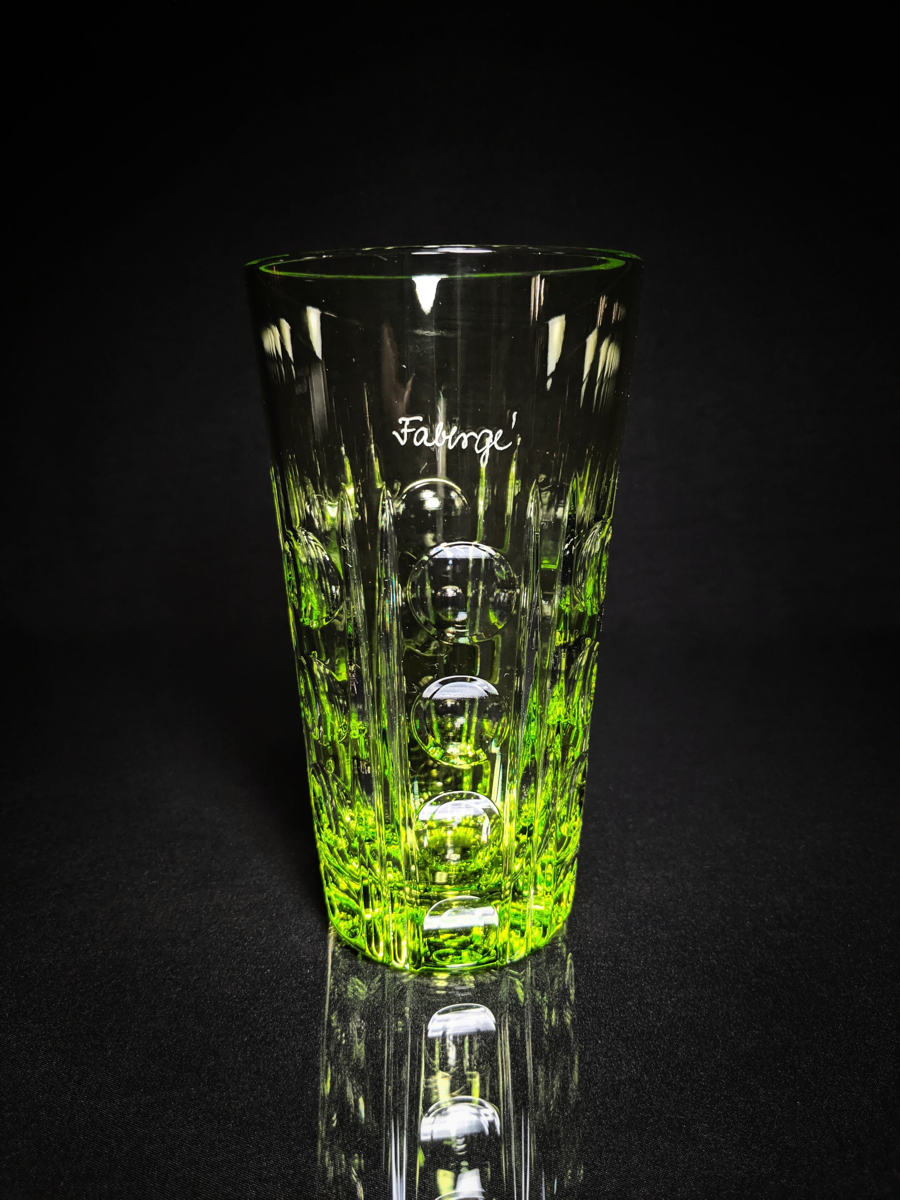 Faberge Crystal Colored Bubble Glasses