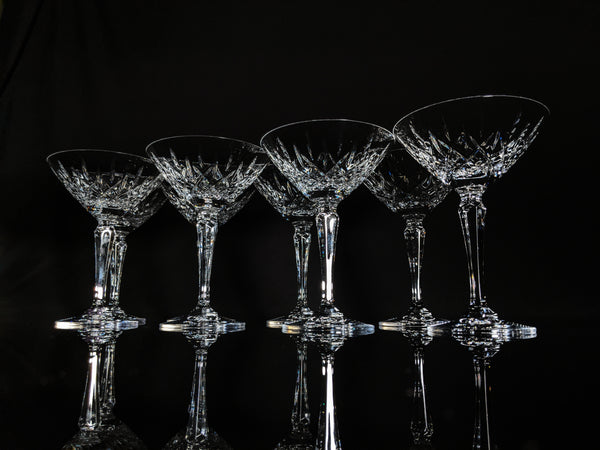 Faberge Clear Crystal Martini Glasses