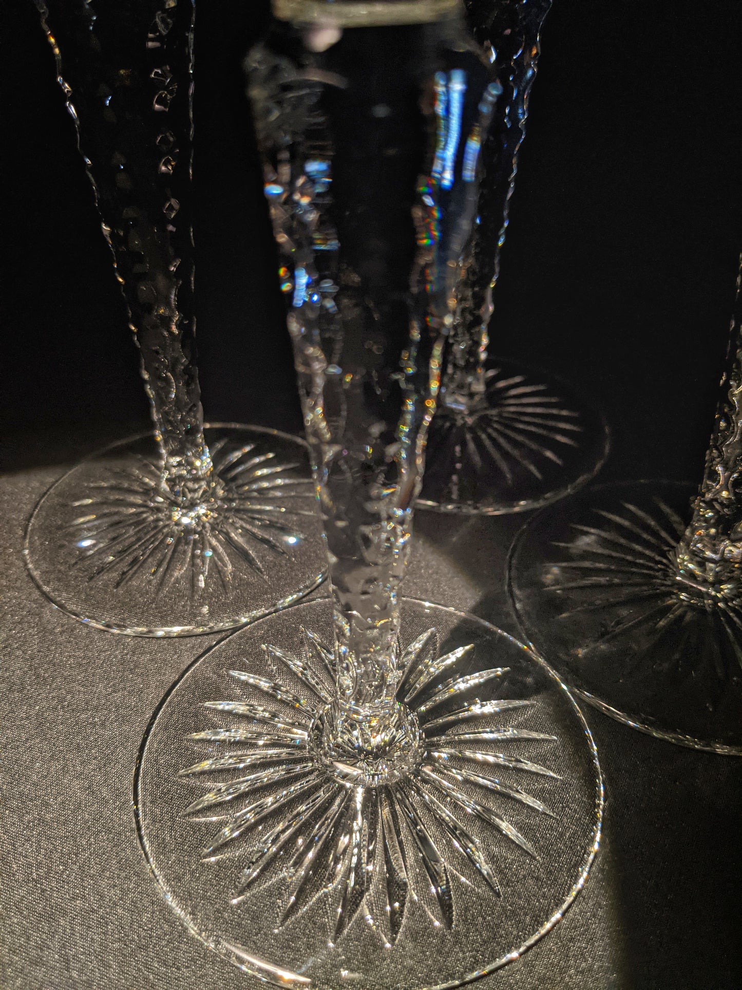 Faberge Grand Palais Crystal Colored Flutes