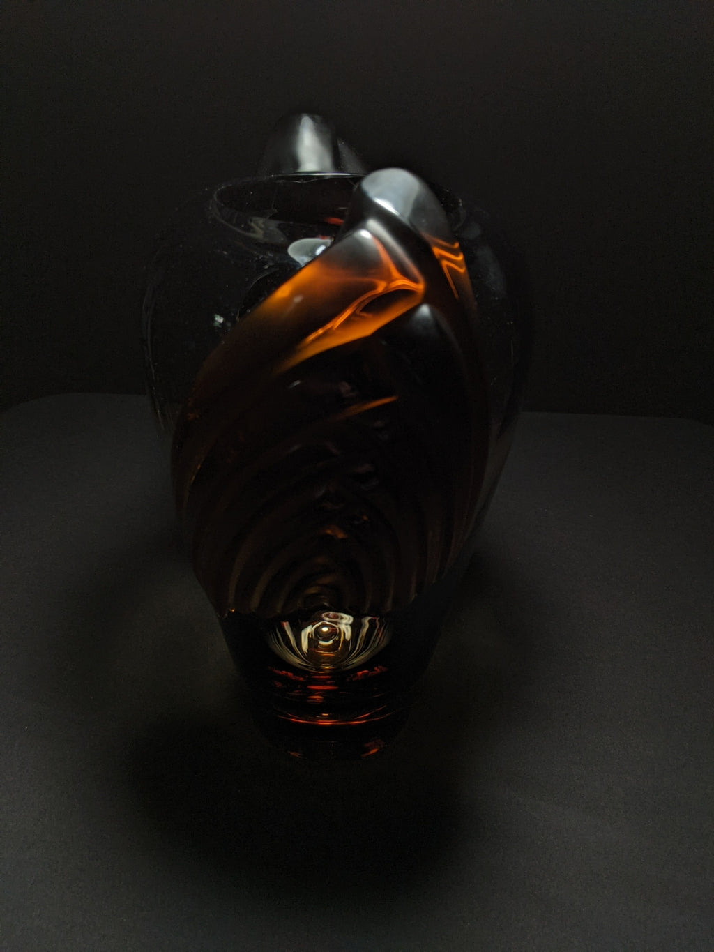 LALIQUE "Marrakech" Vintage Sculptural Art Glass Vase by Marie-Claude Lalique